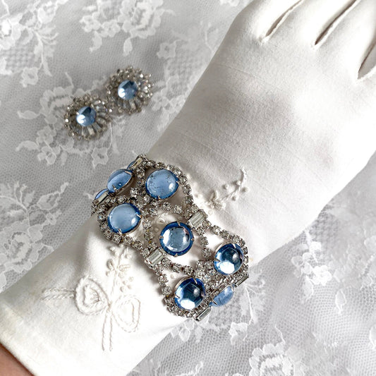 1950s Rhinestone and Matching Earring Set