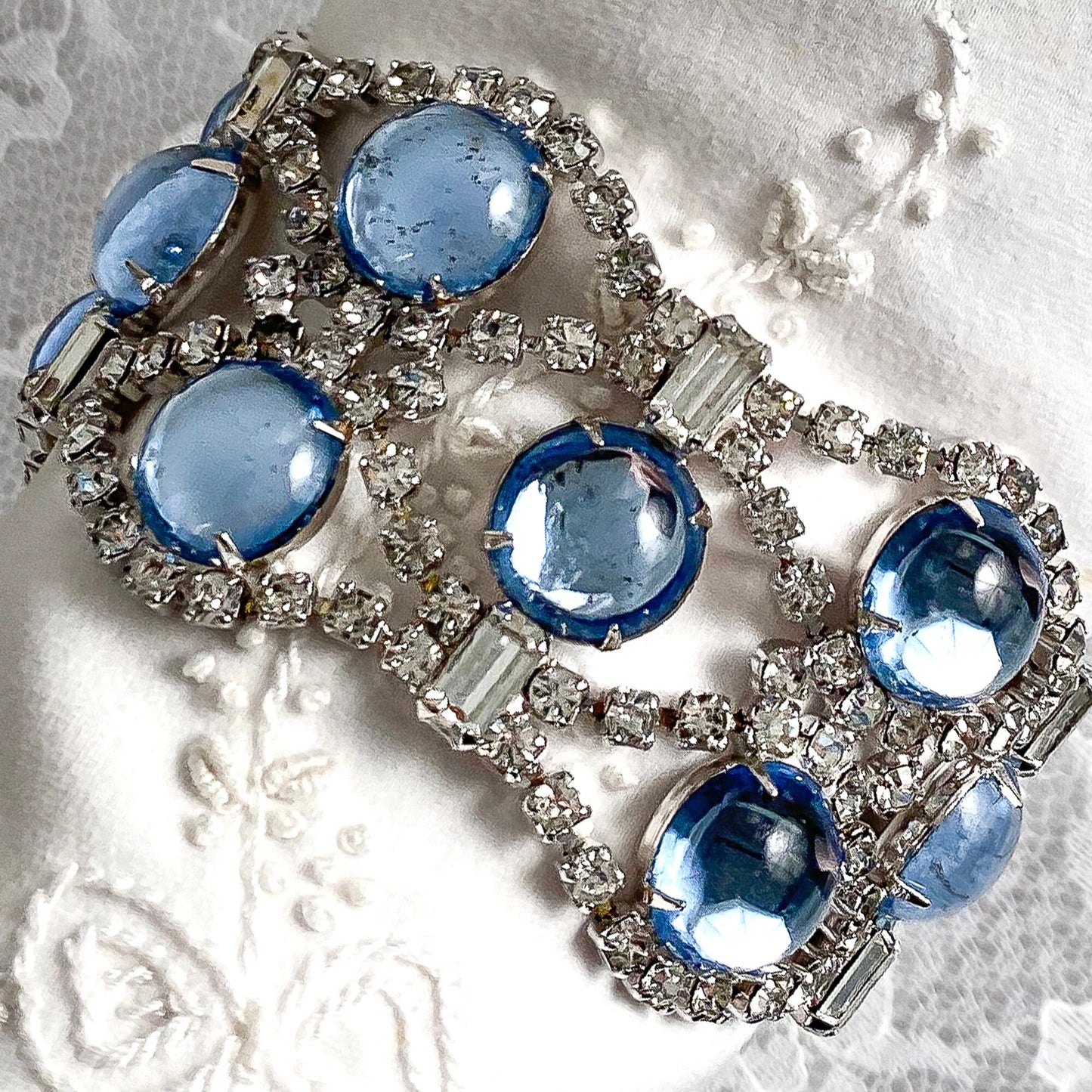 1950s Rhinestone and Matching Earring Set