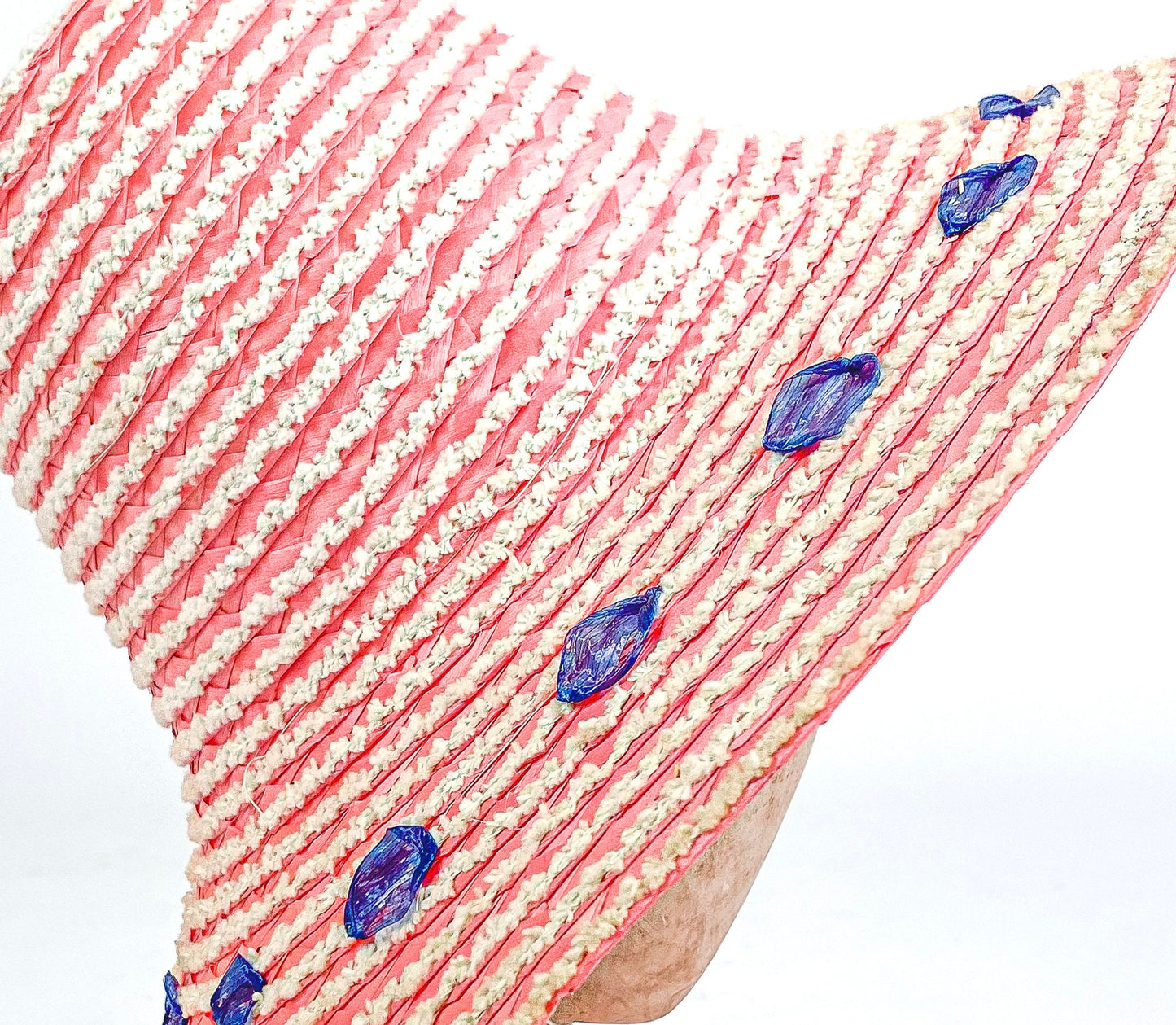 1950s Pink Straw Hat Made in Italy