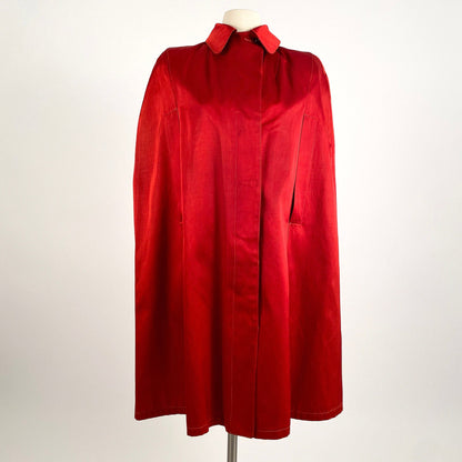 1930-40s Red Satin Cape by Aquatogs  / OSFM
