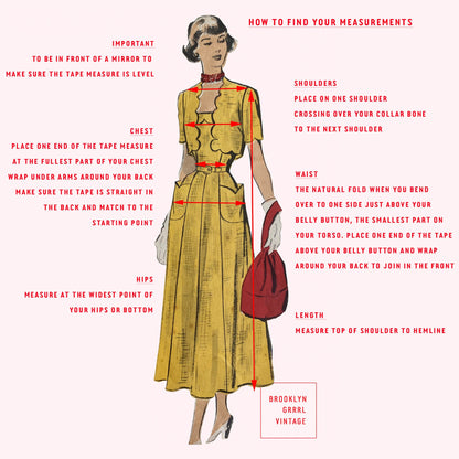 PDF Pattern - 1950's Fit and Flare Party Dress / Bust 32