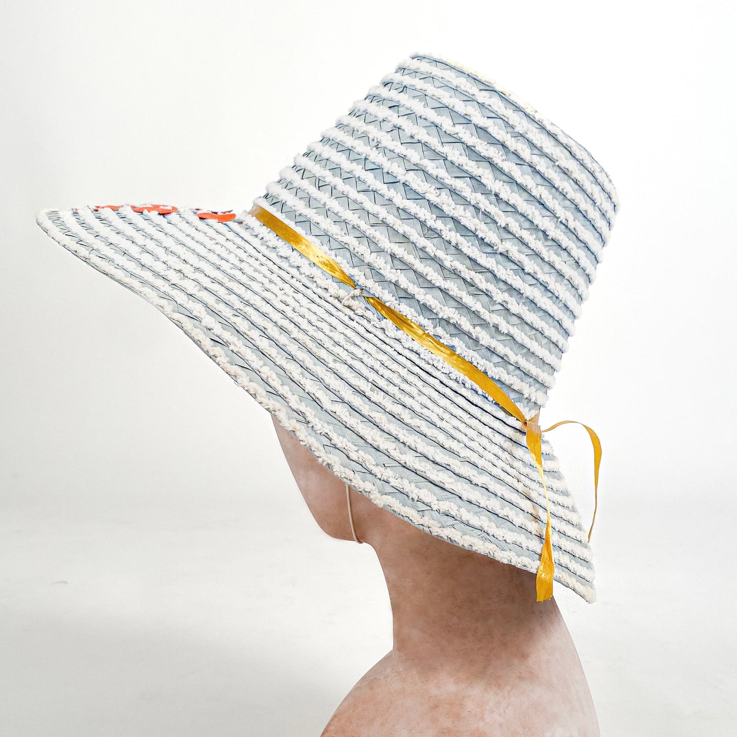 1950s Blue Straw Hat Made in Italy