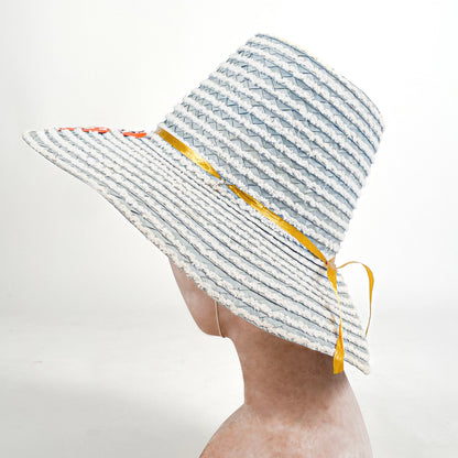1950s Blue Straw Hat Made in Italy