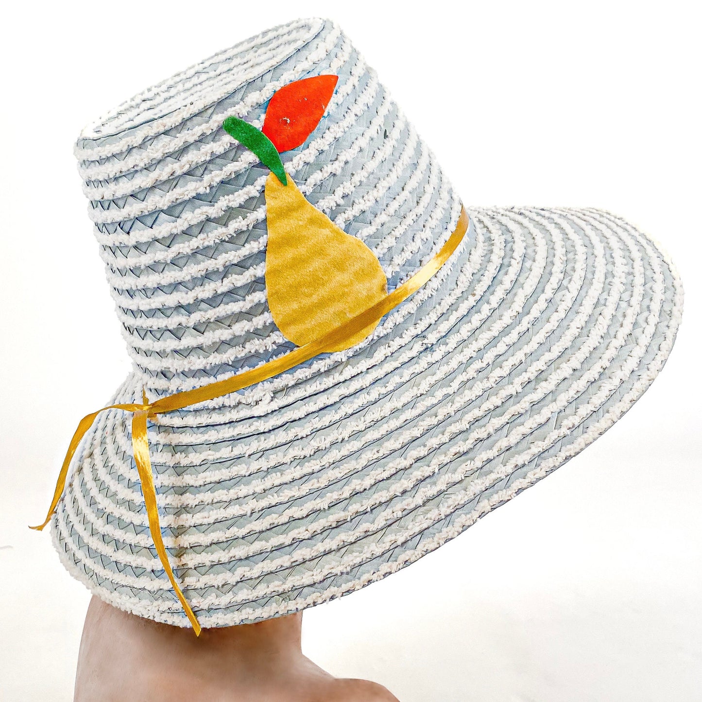1950s Blue Straw Hat Made in Italy