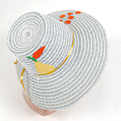 1950s Blue Straw Hat Made in Italy