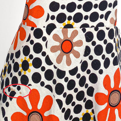 1960s Mod Polka Dot Playsuit / Waist 30