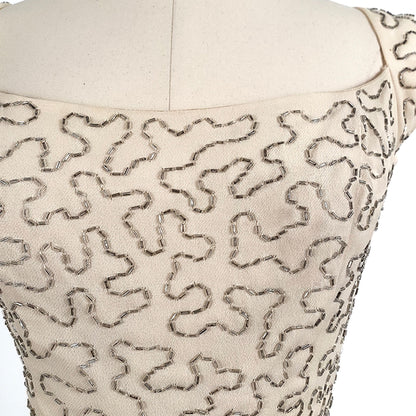 Stunning 1940s White Crepe Dress / Waist 30