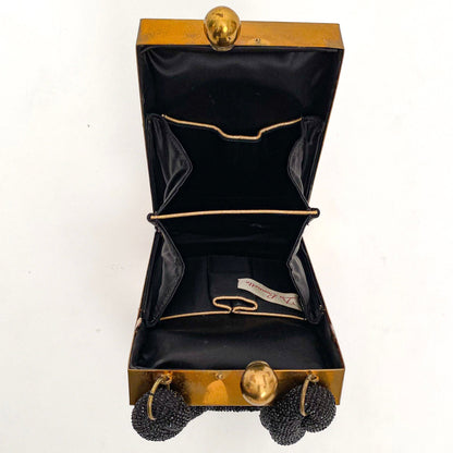 1940s Micro Beaded Evening Bag with Roped Handle