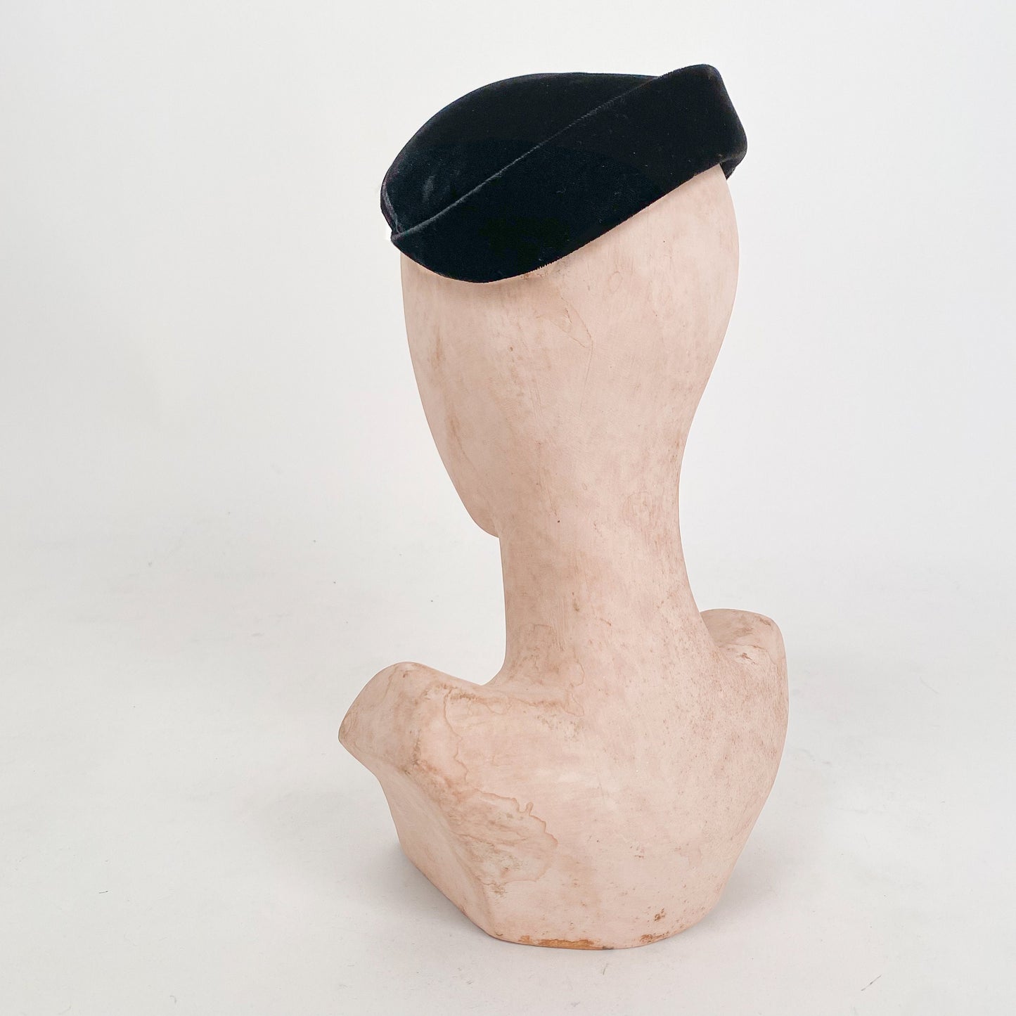 1950s Black Velvet Fascinator with Bow