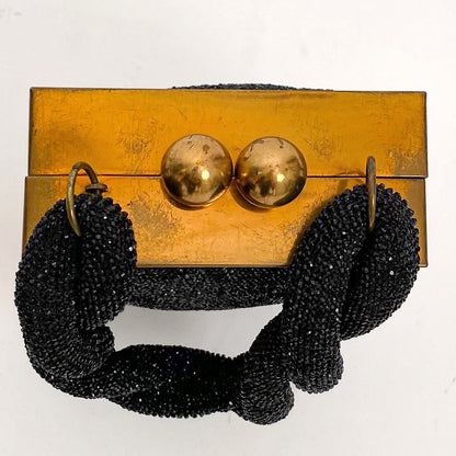 1940s Micro Beaded Evening Bag with Roped Handle